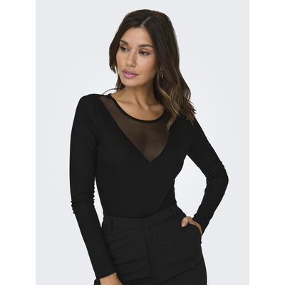 Black Blouse with Mesh - JDY Kirsa