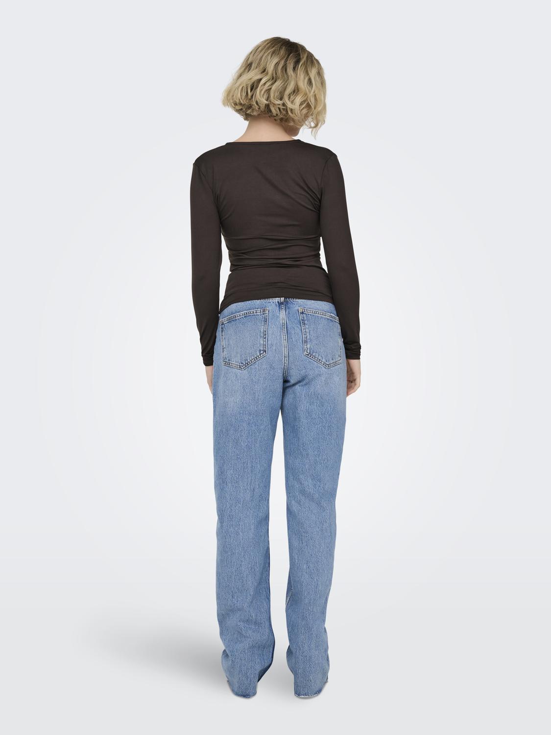 Only - Blouse - Brown - Lone Knot top