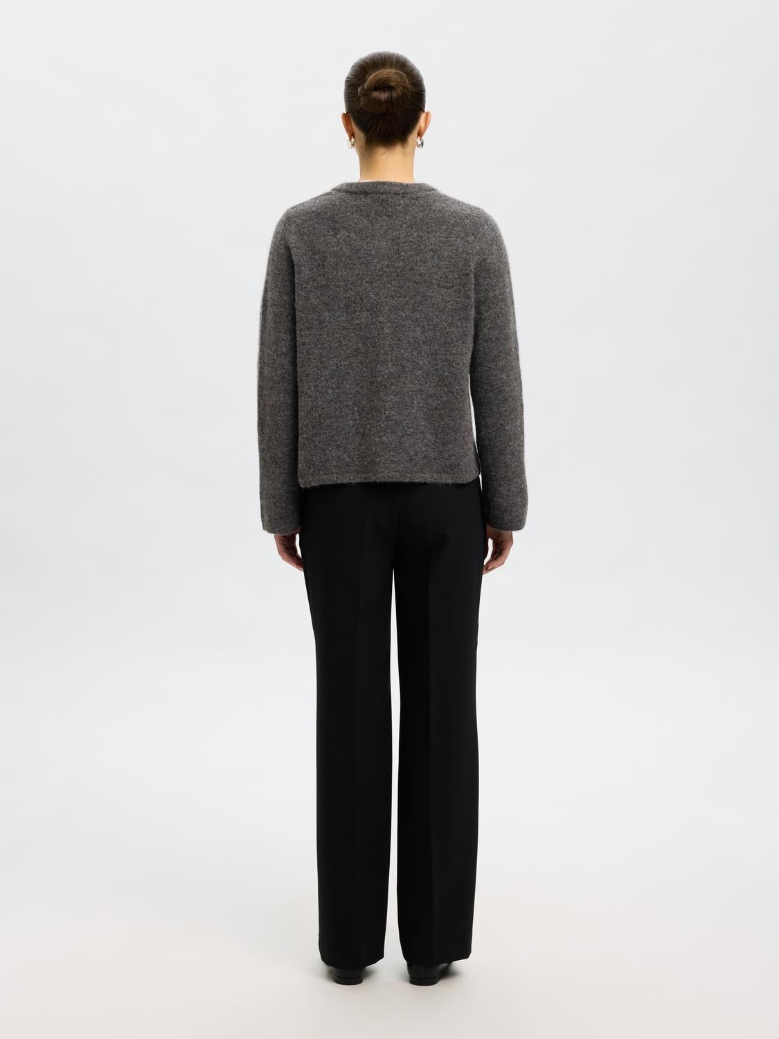 Selected Femme - Strik Cardigan - Grey Melange - Lulu