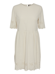 Hear Dress with embroidery - Beige - Almina - Pieces