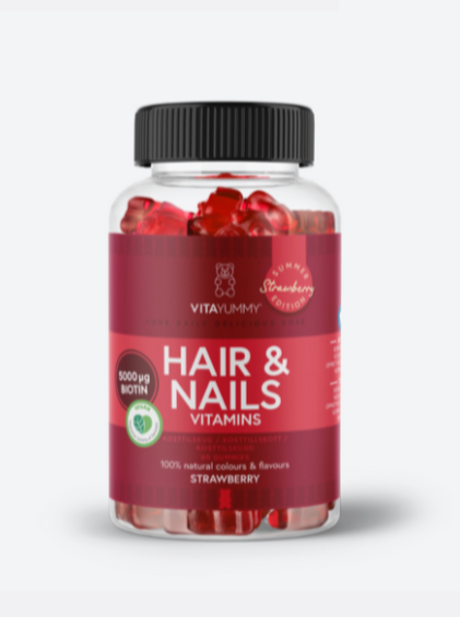 VitaYummy beauty Kosttilskud - Hair & Nails - Strawberry -  VitaYummy