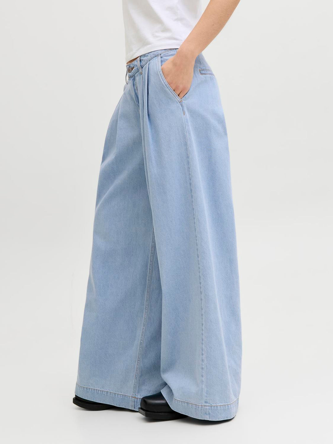 JJXX Jxpalma Nova Extra Wide Jeans Mid Waist Light Denim