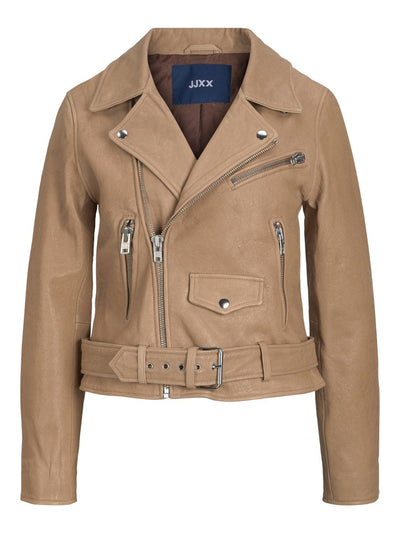 JJXX Overdele Læder Biker Jakke · JJXX Holly · Beige