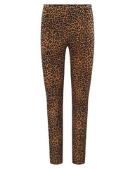 Leopard Velor Leggings - Angela - Female