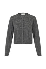 Lollys Laundry - Cardigan med nitter - Grey Melange - Judell