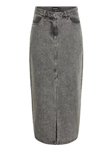 Pieces Underdele Long Denim nederdel - Grey melange Danu - Pieces