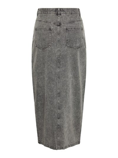 Pieces Underdele Long Denim nederdel - Grey melange Danu - Pieces