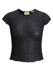 Mesh Lace t-shirt - Black - Leah lace - JJXX