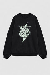 Anine Bing - Sweatshirt - Vintage Black - Miles Tiger