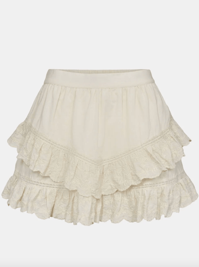 Sofie Schnoor Underdele Mini skirt - Cremehvid - S241136 - SOFIE SCHNOOR