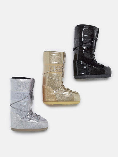 Moon Boot - Støvler - ICON GLITTER - BLACK (Bemærk preorder lev uge 5/6)