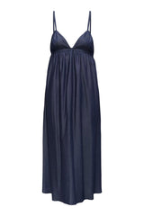 Only - Kjole - Dark blue denim - Bara