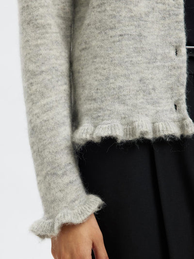 Selected Femme - Cardigan - Light grey melange - Lulu Frill