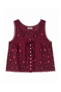 Sassy Copenhagen - Blondetop - Blomstret Bordeaux - Nadine
