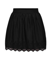 Skirt - Black with lace trim - Lou - Only 