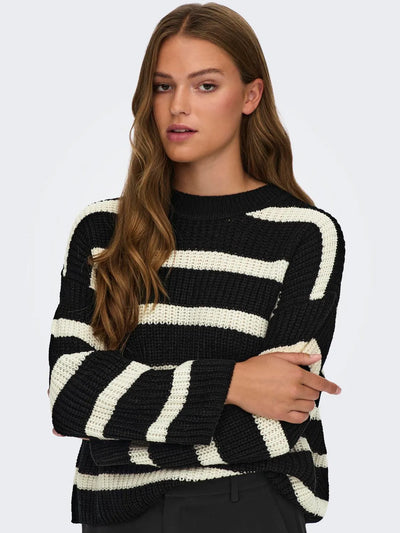 JDY - Knitwear - Striped black/white - Justy