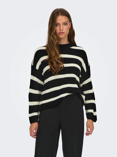 JDY - Knitwear - Striped black/white - Justy