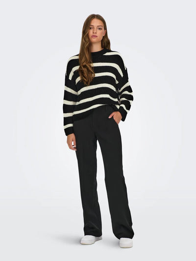 JDY - Knitwear - Striped black/white - Justy