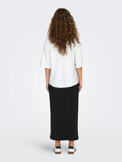 Only - Palliet oversize t-shirt - White - Fiona