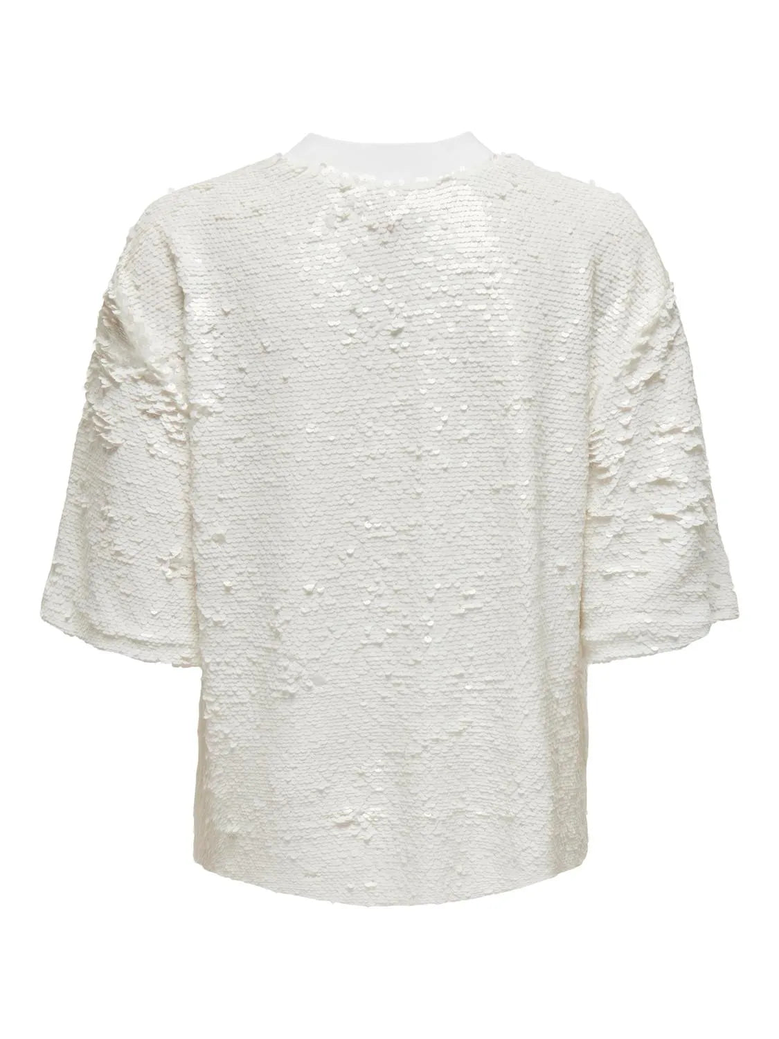 Only - Palliet oversize t-shirt - White - Fiona