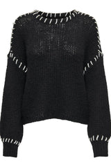 ONLY - Knitted sweater - Black/white - Denise