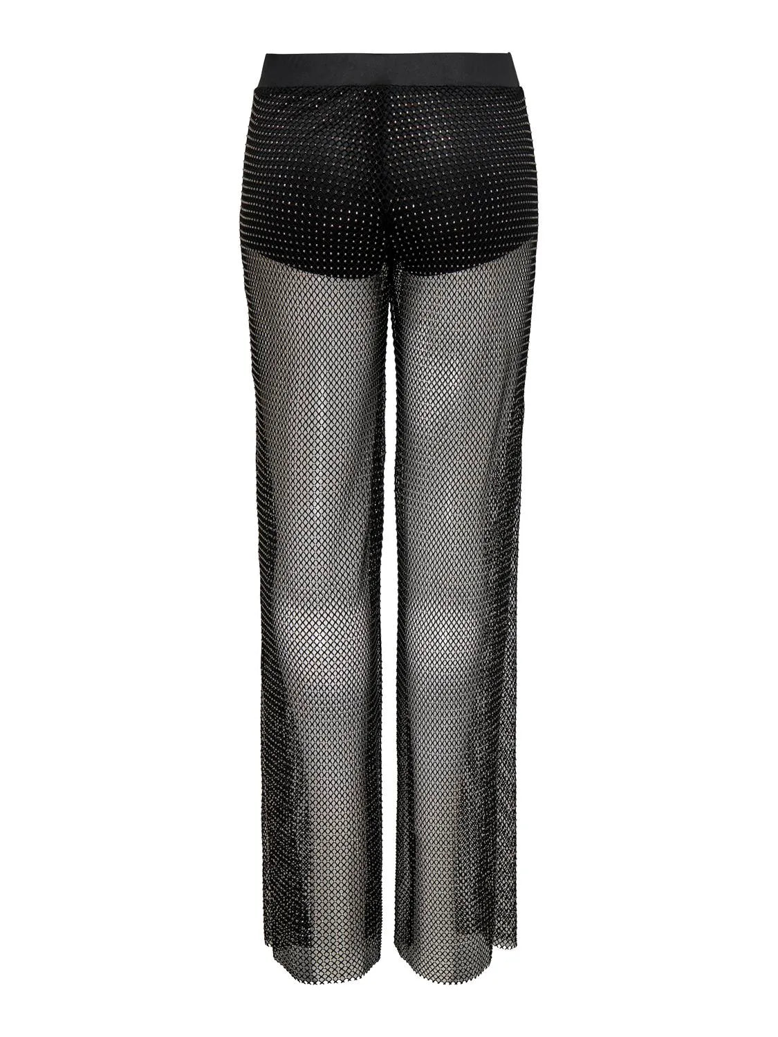 Only - Pants - Mesh rhine - black - Torvi