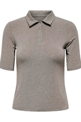 JDY - Polo shirt - Gray melange - Sanni 