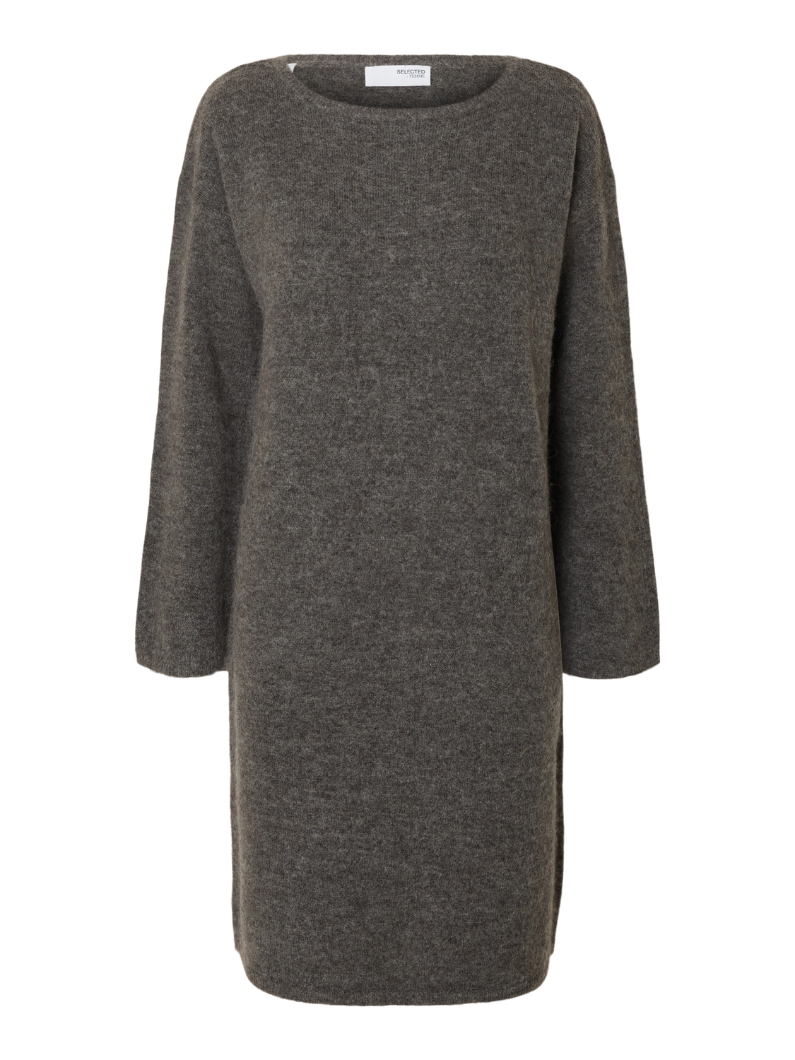 Selected Femme - Strik Kjole - Grey Melange - Lulu