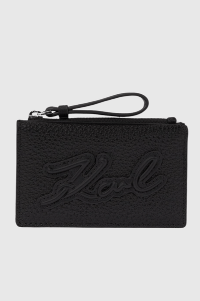 Karl Lagerfeld tasker &amp; punge Pung -  Black - SKUARE FLAP ZIP CH GRAINY - Karl Lagerfeld