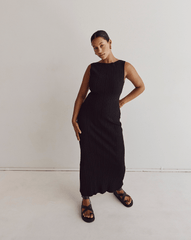 Rib dress - Black - Ida - Sassy Copenhagen