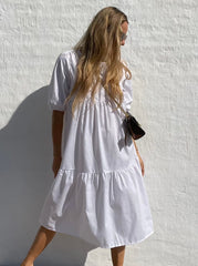 Sassy Copenhagen - Marie dress with t-shirt sleeves - White