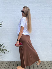 Satin skirt - Brown - Zera - Sassy Copenhagen