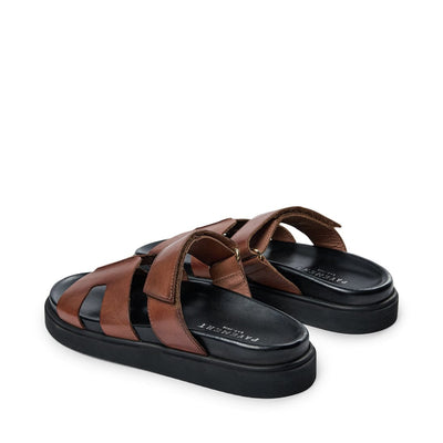 Pavement Sko Slip in sandal - Tan/Sort Maru - Pavement