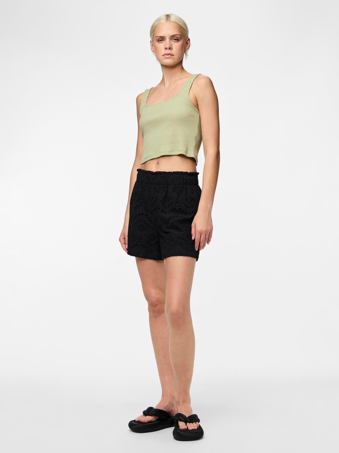 Pieces Underdele Sort Blonde Shorts - Vilde - Pieces