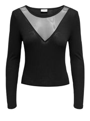 Black Blouse with Mesh - JDY Kirsa