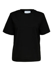 Black boxy black t-shirt - Selected Femme Essential