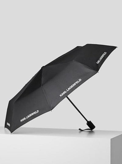 Karl Lagerfeld Accessories Sort Paraply med Logo - Essential Umbrella - Karl Lagerfeld