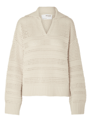 Knit pullover - Beige - Fina - Selected Femme (size small) 