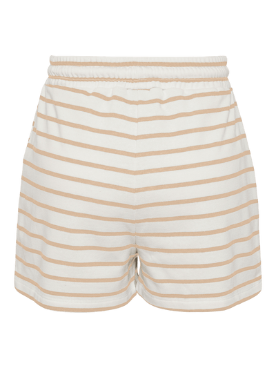 Pieces Underdele Sweat shorts - Beige/hvid - Chilli - Pieces