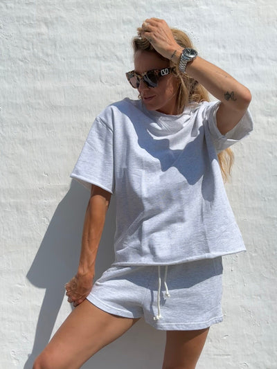 Sassy Copenhagen t-shirts & toppe Sweat shorts - Chili - Grå - Sassy Copenhagen