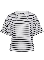 Sweat t-shirt - Striped - Chilli - Pieces 