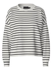 Sweatshirt - Striped black/white - Chilli - Pieces 