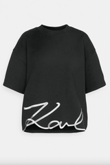 T-shirt - Black - Signature hem - Karl Lagerfeld