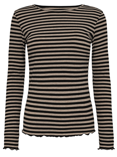 Liberté t-shirts &amp; toppe Viskose bluse - Sesame black stripe Natalia - Liberté