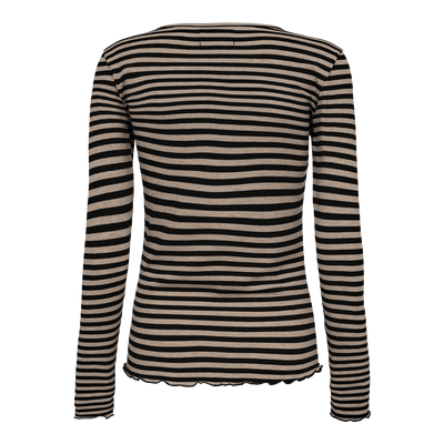 Liberté t-shirts & toppe Viskose bluse - Sesame black stripe Natalia - Liberté