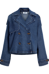 JJXX - Denim jakke - Kort blå trenchcoat - Carlie