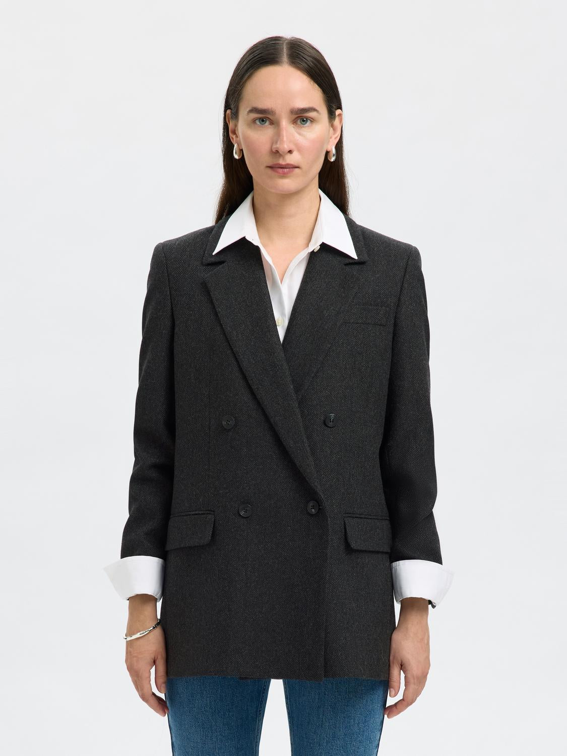 Selected Femme - Blazer - Black Wool - Elin