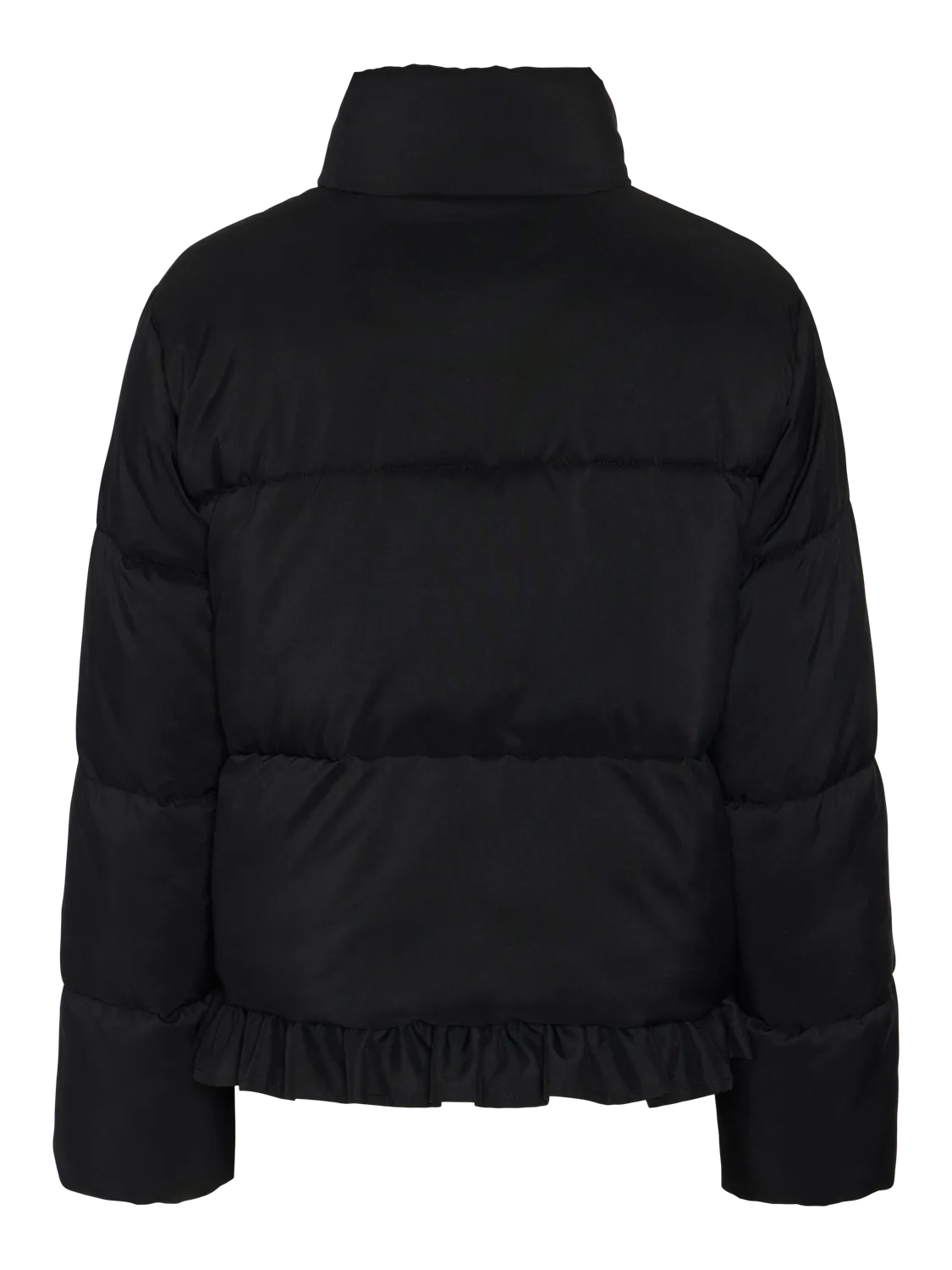 YAS - Winter jacket - Short black with frills - Malino