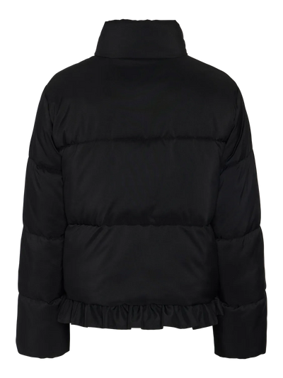 YAS - Winter jacket - Short black with frills - Malino