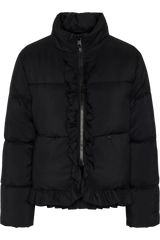 YAS - Winter jacket - Short black with frills - Malino